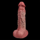 Double-Layer Silicone Realistic Dildo Light Beige-Friendly Texture Adult Toy