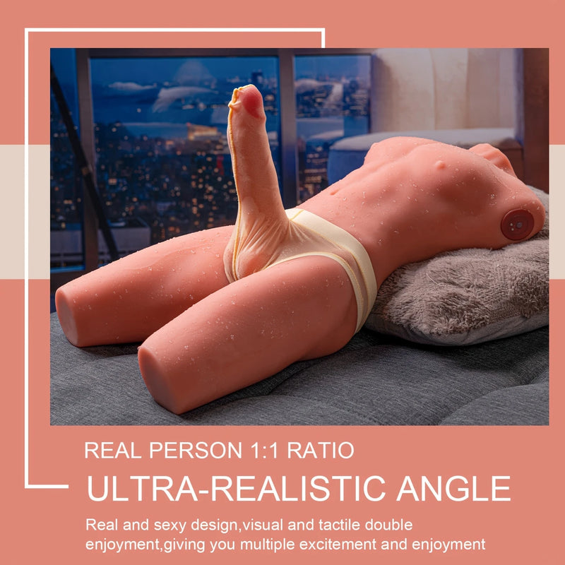 17.64Lb Male Sex Torso with Thrusting Realistic Dildo & Tight Anus