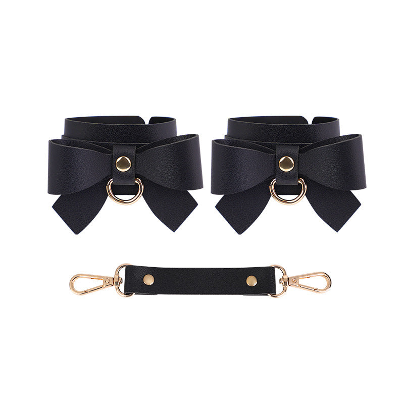 BDSM Bowknot PU Leather Bondage Kits Accessories