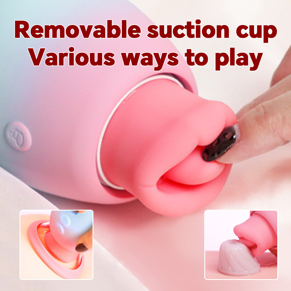 4 IN 1 Rose Sex Toy Adult Toys Licking Vibrater with 10 Mouth Kissing Vibrations