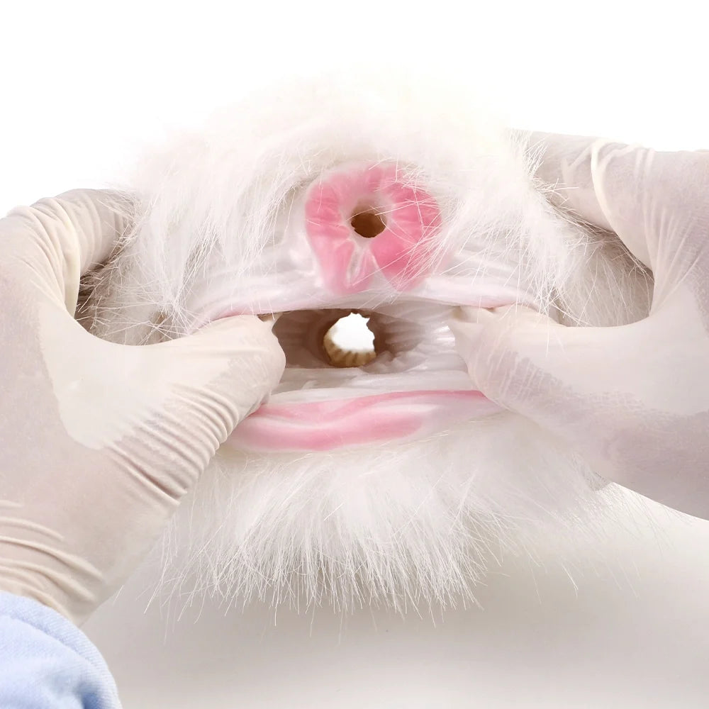 Furry Masturbator Equiplux White Mane Silicone