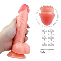 Exquisite Lifelike 7.5" Dildo With Quiet Vibrator Toy