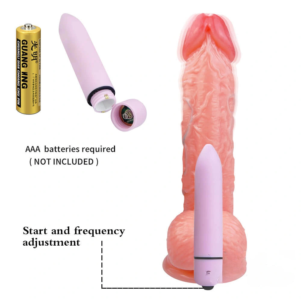 Exquisite Lifelike 7.5" Dildo With Quiet Vibrator Toy