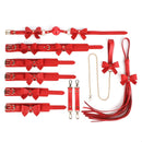 BDSM Bowknot PU Leather Bondage Kits Accessories
