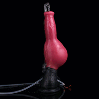 10.98in Dog Knot Ejaculating Inflatable Soft Silicone Dildo For Women