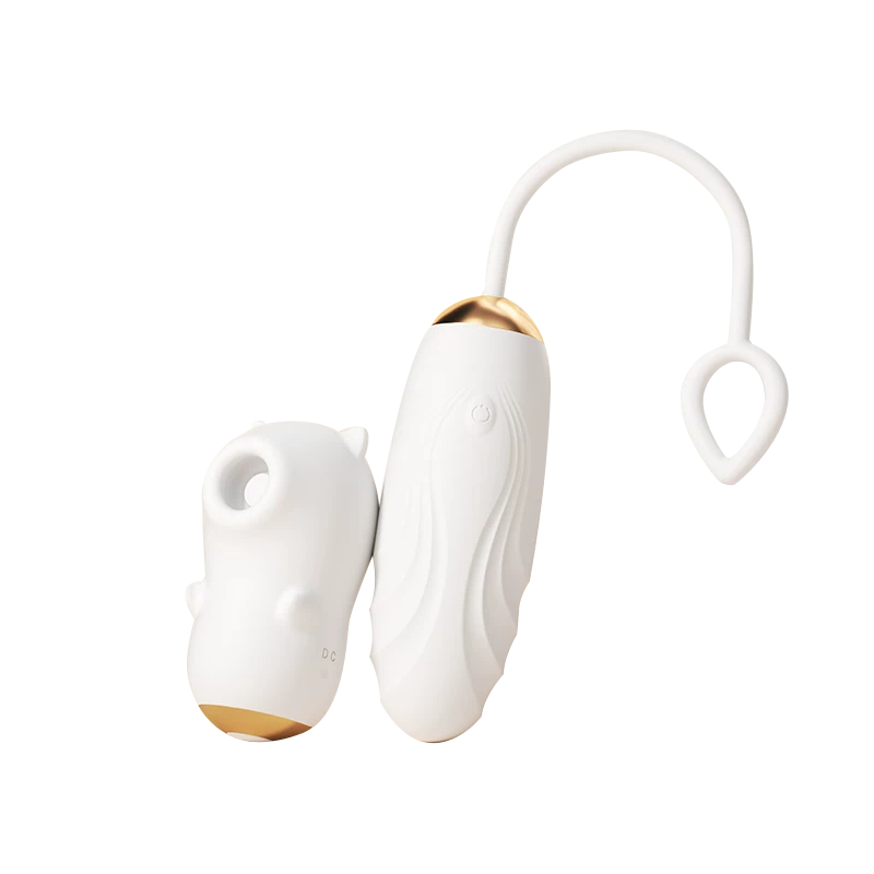 Dudu Bear Dual-Stimulation Thrusting Egg & Clitoral Suction Massager