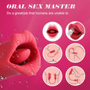 Rose Muncher Scarlet Rose kiss 3-in-1 Bitting & Thrusting Vibrator