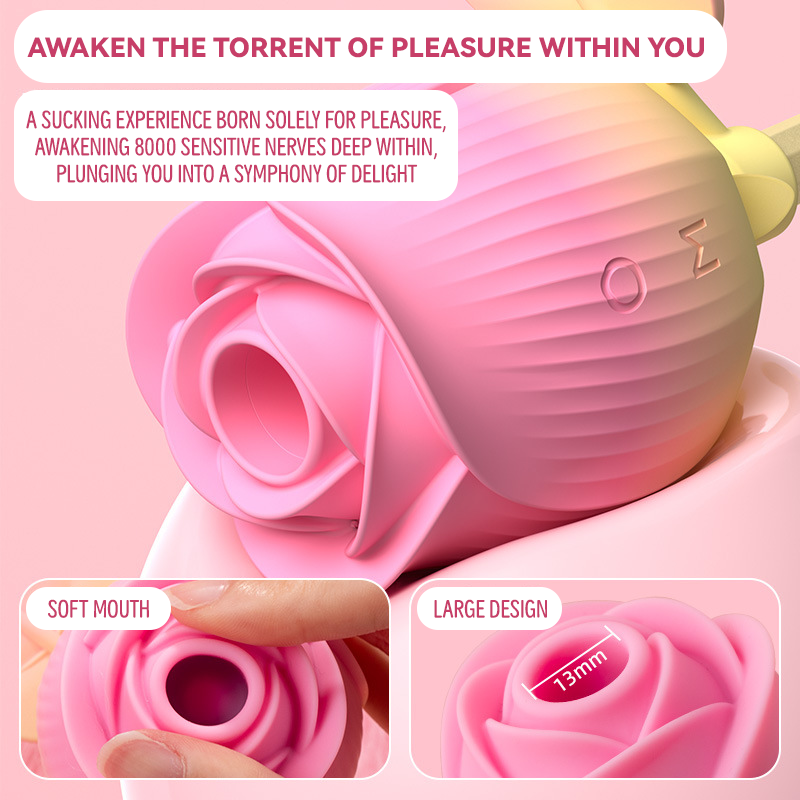 Rose Hand-Held Sucking Vibrating Vibrator