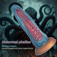 Ocean Blue Octopus Tentacle Silicone Anal Dilator Fantasy Dildo