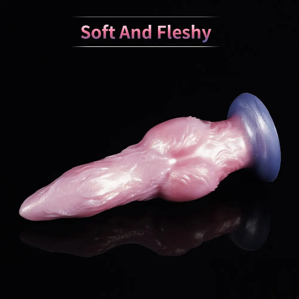 Fantasy Monster Dog Knot Female Soft Silicone Anal Plug Dildo For Men
