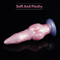 Fantasy Monster Dog Knot Female Soft Silicone Anal Plug Dildo For Men