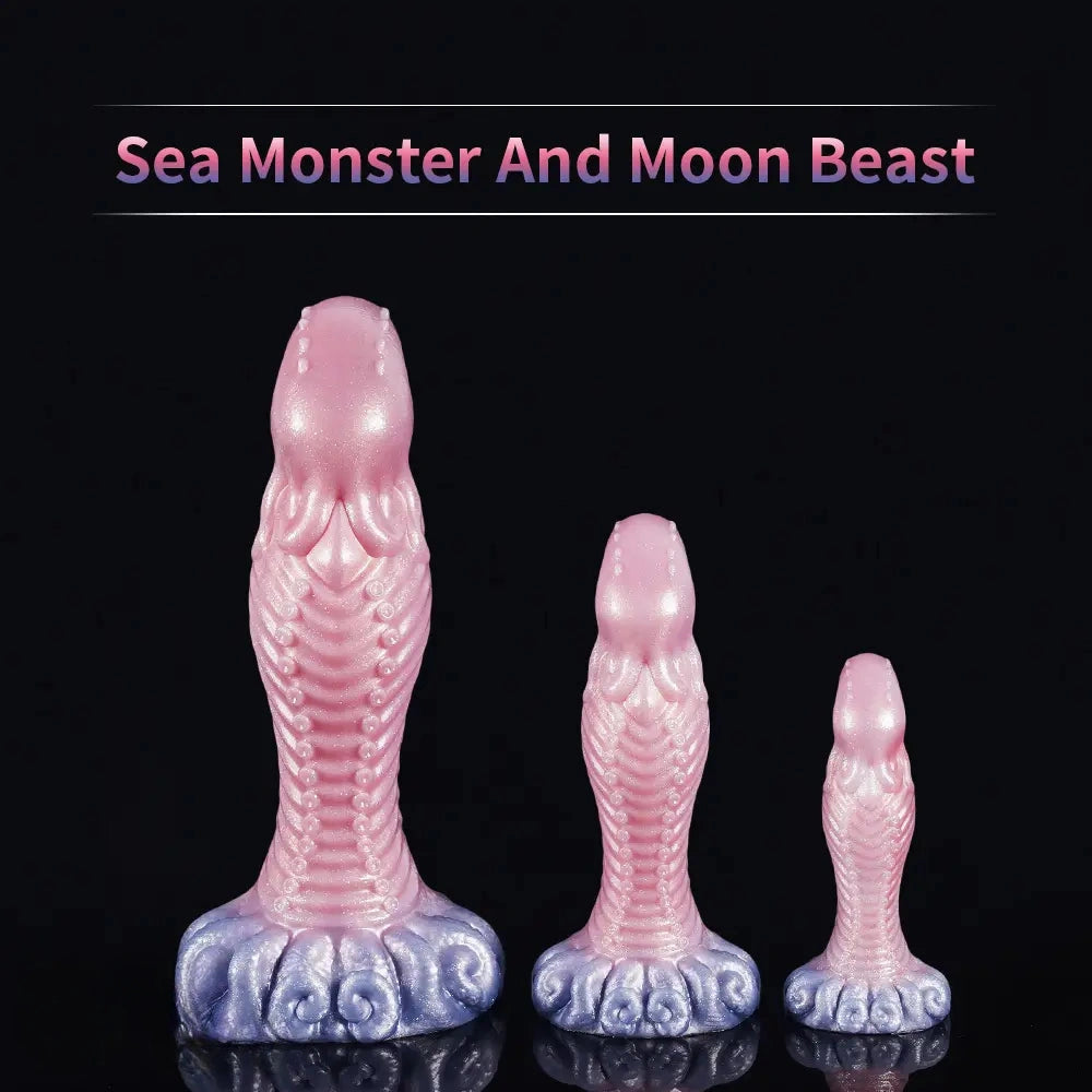 Fantasy Monster Dog Knot Female Soft Silicone Anal Plug Dildo For Men