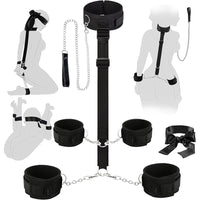 BDSM Kit Neck to Wrist Behind Back Collar Restraints Adjustable Set SM Play