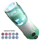 Green Star Rotating Telescopic Vibration Male Masturbator