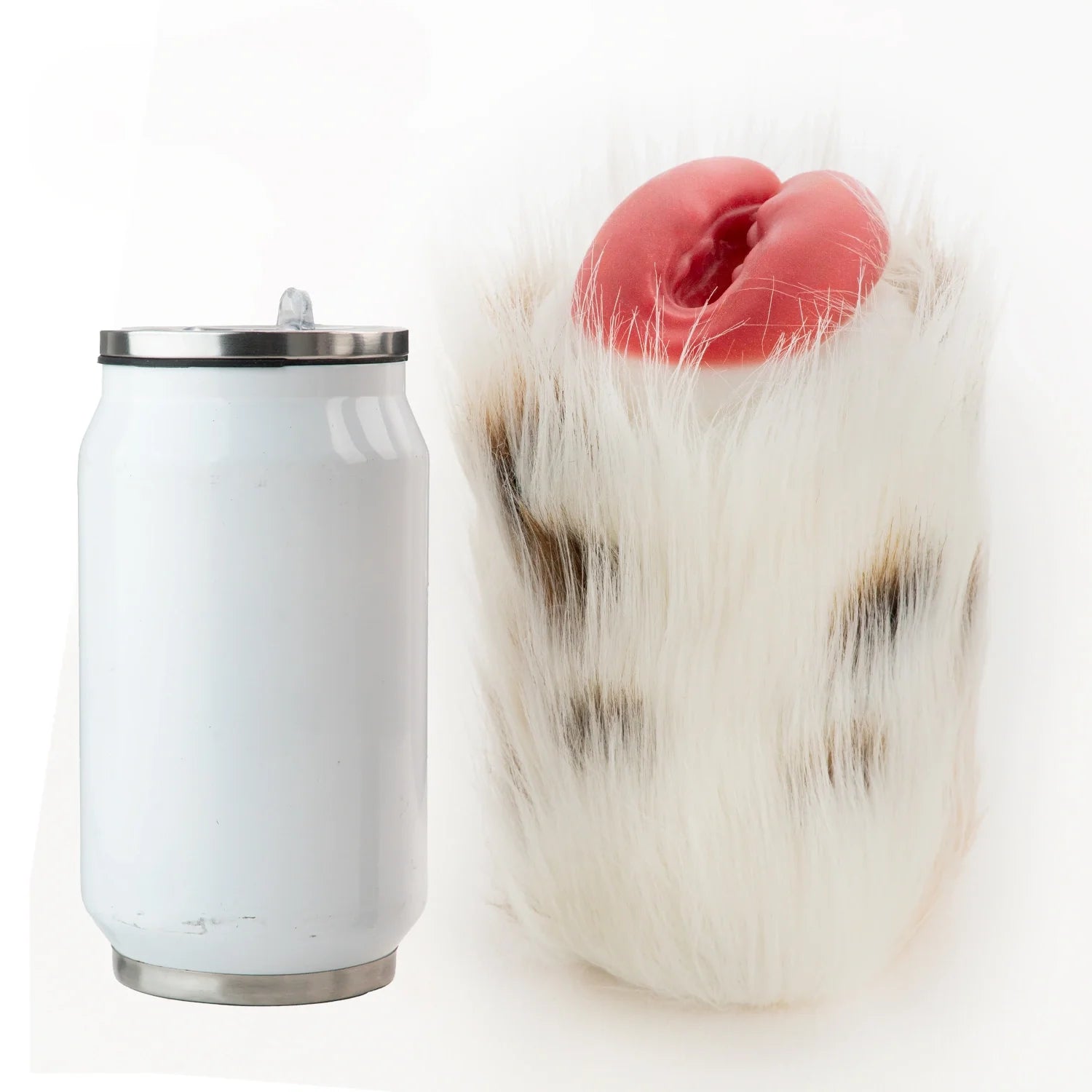 Furry Masturbator Calixplux White Spotted Fur Single Entry