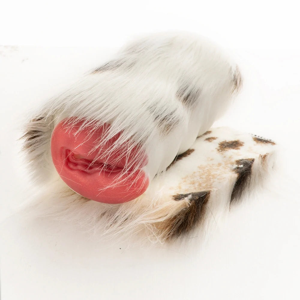 Furry Masturbator Calixplux White Spotted Fur Single Entry