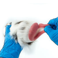 Furry Masturbator Calixplux White Spotted Fur Single Entry
