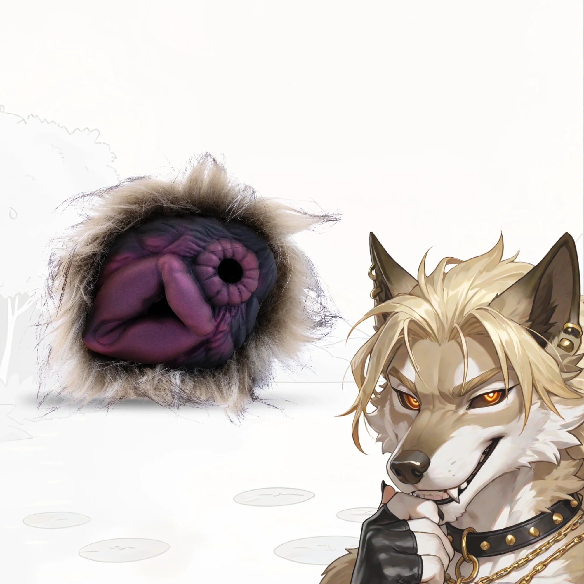 Furry Masturbator Lupplux Grey Wolf Fur Silicone