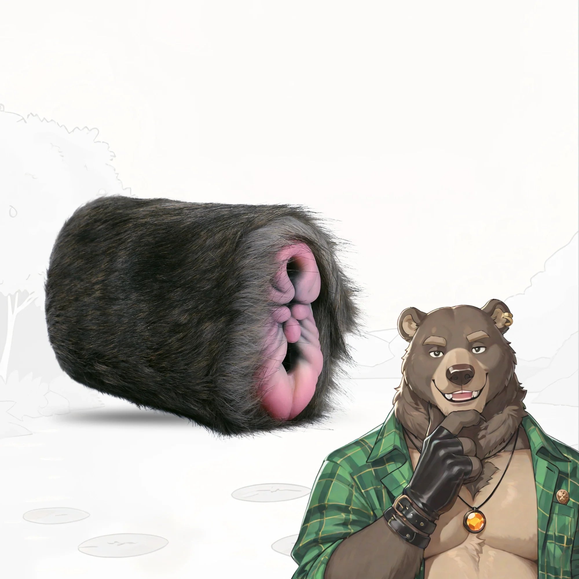 Furry Masturbator Ursplux Dark Brown Dual Entry Hybrid