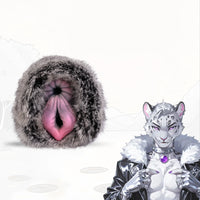 Furry Masturbator Griplux Silver Grey Spotted