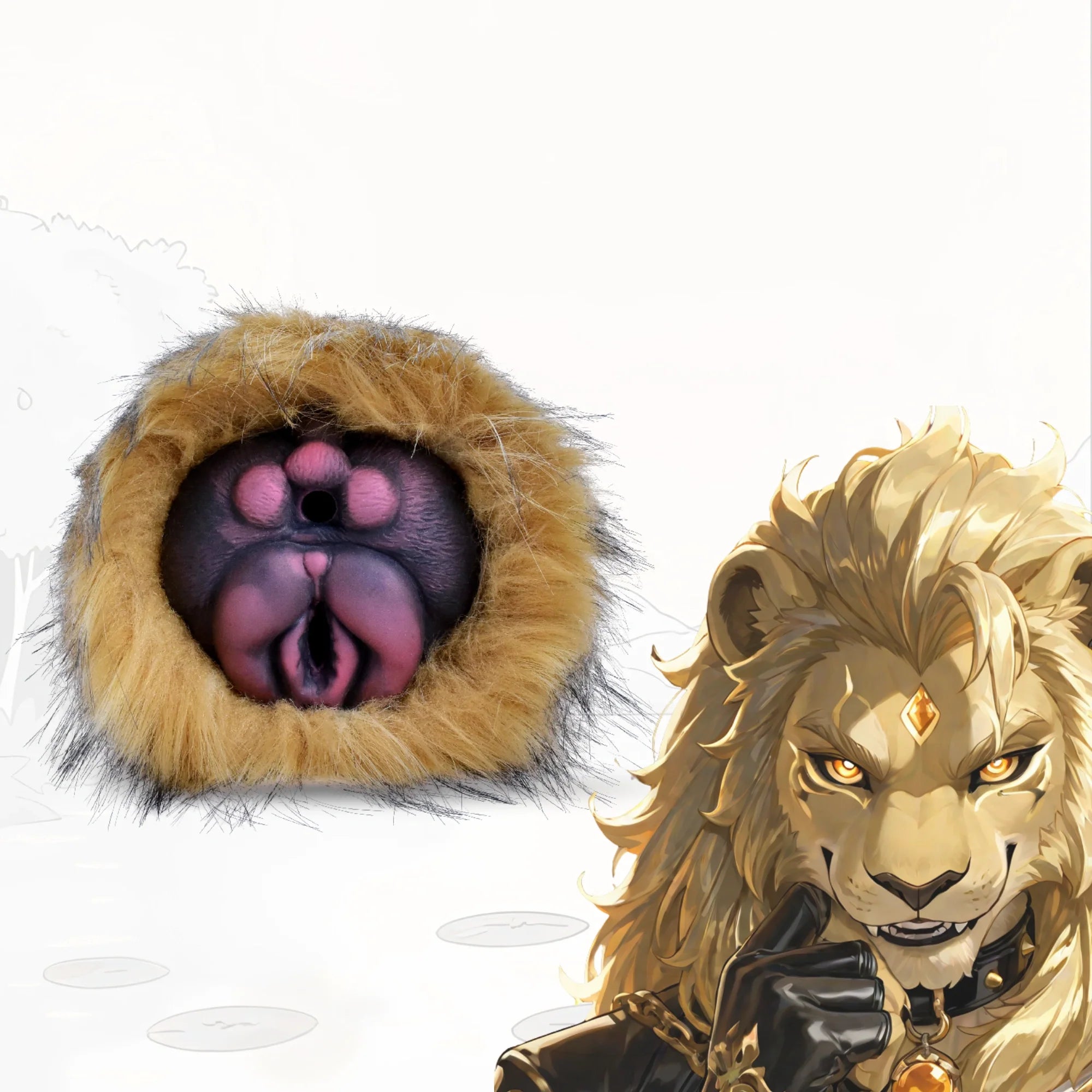 Furry Masturbator Slatplux Golden Amber Fur