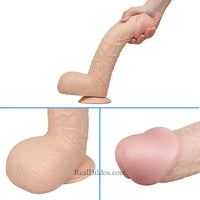11.41in PVC Big Dildo 11.41″ Real Flexible Dildo With Suction Cup