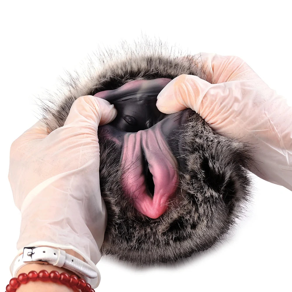 Furry Masturbator Griplux Silver Grey Spotted