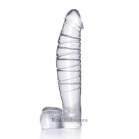 High Quality 7.9″ Heat Cold Proof Glass Dildo With Base