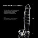 High Quality 7.9″ Heat Cold Proof Glass Dildo With Base