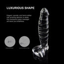 High Quality 7.9″ Heat Cold Proof Glass Dildo With Base