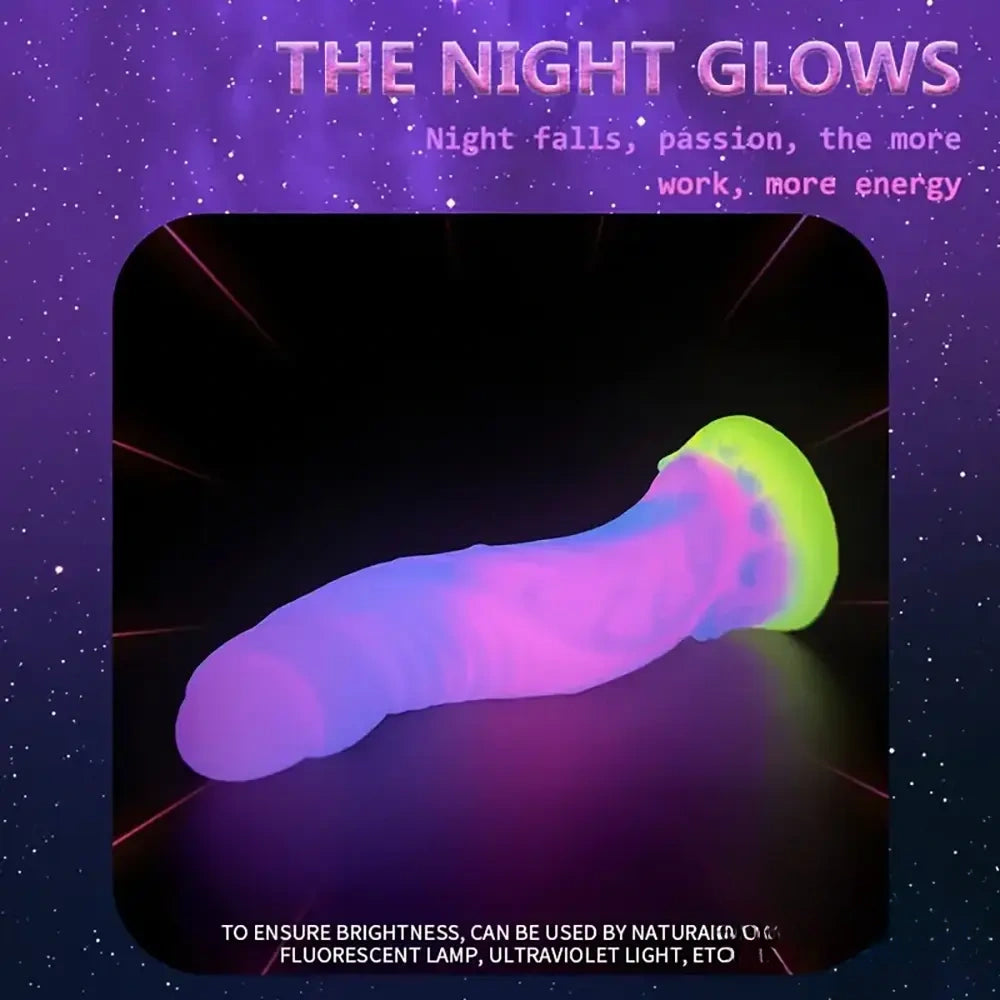 High-Quality Night-Glowing Liquid Silicone Fantasy Monster Dildo