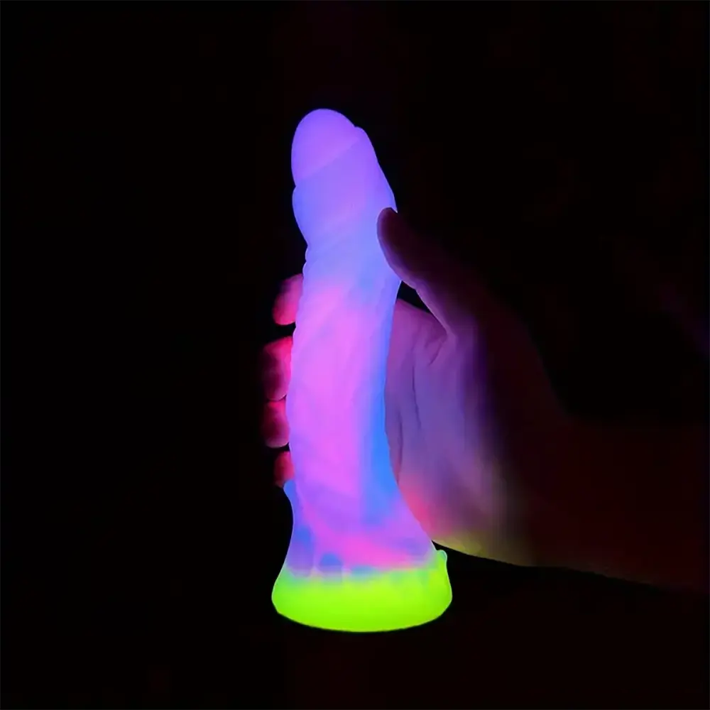 High-Quality Night-Glowing Liquid Silicone Fantasy Monster Dildo