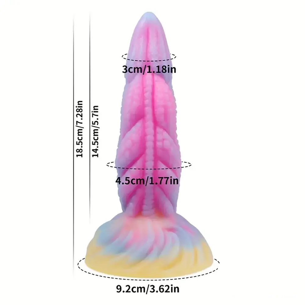 High-Quality Night-Glowing Liquid Silicone Fantasy Monster Dildo