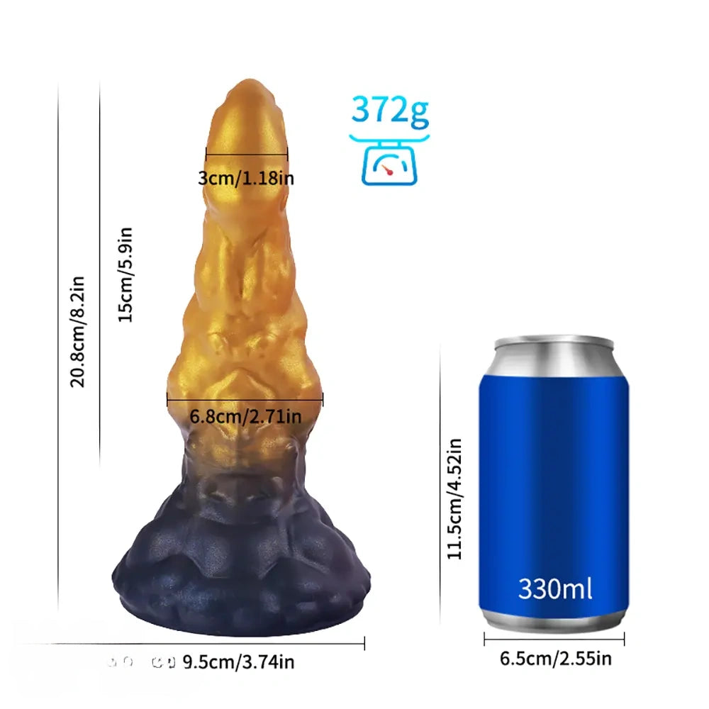 Liquid Silicone Fantasy Creature Cock Dildo Anal Plug Prostate Massager