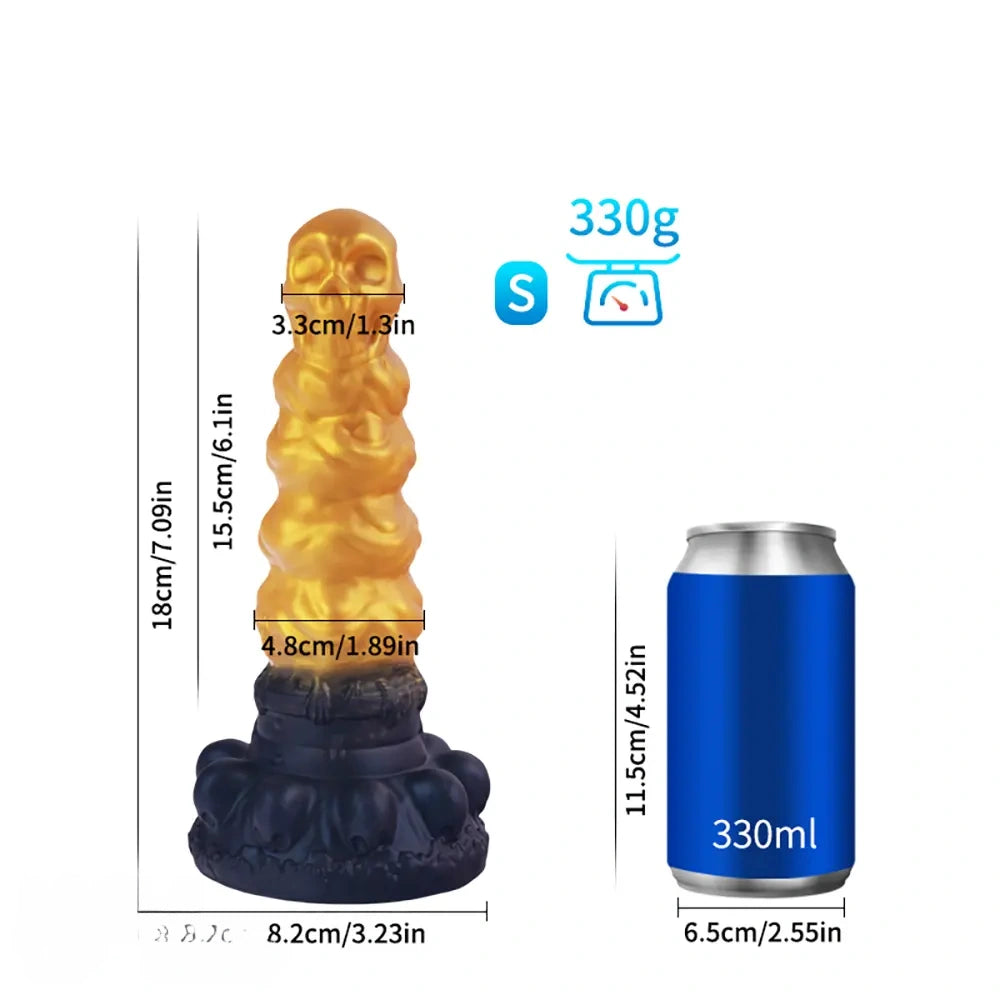 Liquid Silicone Fantasy Creature Cock Dildo Anal Plug Prostate Massager