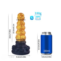 Liquid Silicone Fantasy Creature Cock Dildo Anal Plug Prostate Massager