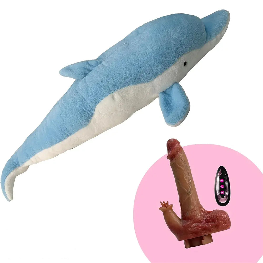 Little Dolphin Pillow Female Sex Machine Fully Automatic Dildo For Riding