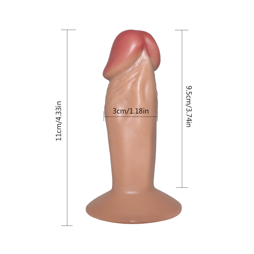 Mini Little 4.33in PVC Flexible Dildo Sex Toy With Suction Cup
