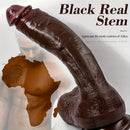 Multi-Size Ebony Liquid Silicone Female Realistic Thick Male Soft Dildo