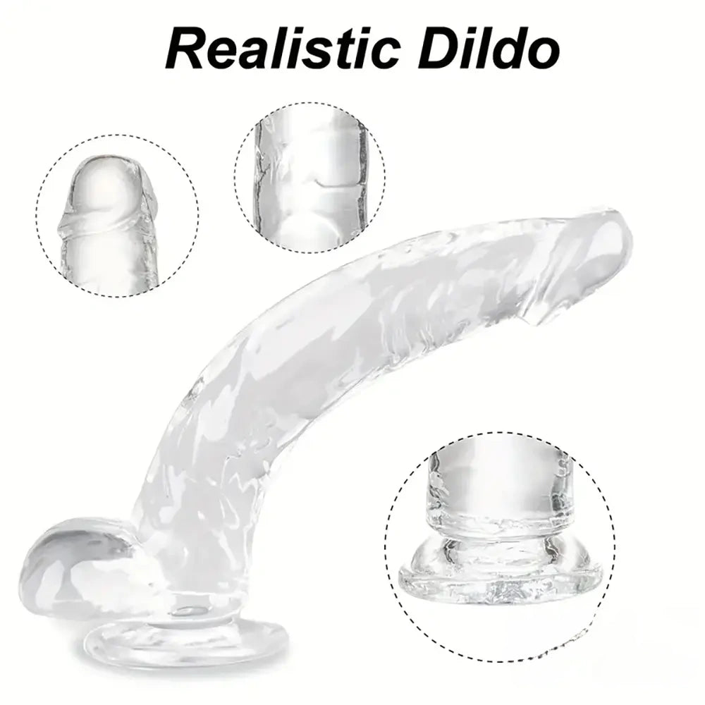 Multiple Lengths Clear Dildo For Women Men Gay Lesbian Sex Pleasure