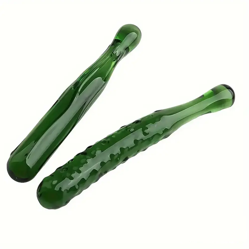 Multiple Lengths Colors Fruit Vegetable Crystal Clear Glass Anal Plug Dildo