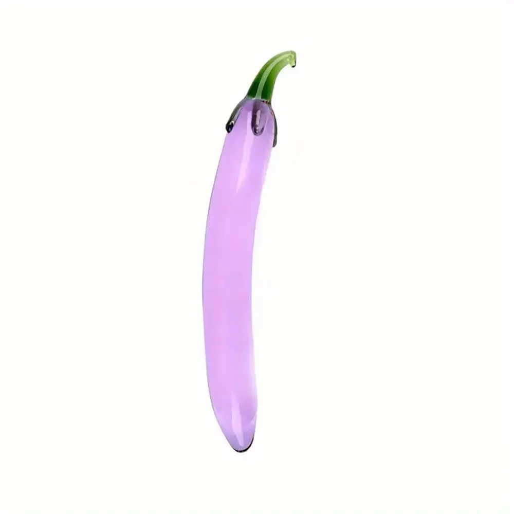 Multiple Lengths Colors Fruit Vegetable Crystal Clear Glass Anal Plug Dildo