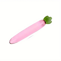 Multiple Lengths Colors Fruit Vegetable Crystal Clear Glass Anal Plug Dildo