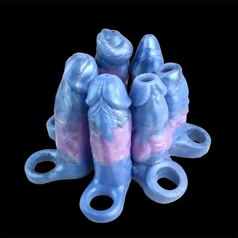 Multiple Lengths Fantasy Silicone Soft Penis Sleeve With Anti-drop Ring