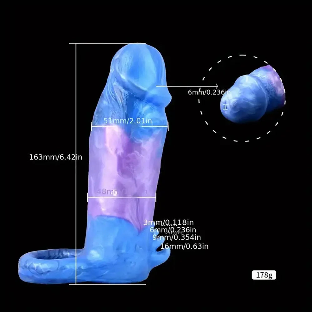 Multiple Lengths Fantasy Silicone Soft Penis Sleeve With Anti-drop Ring