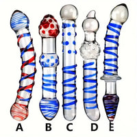 Multiple Options Glass Crystal Dildo For Women Men Couple G-spot Vagina