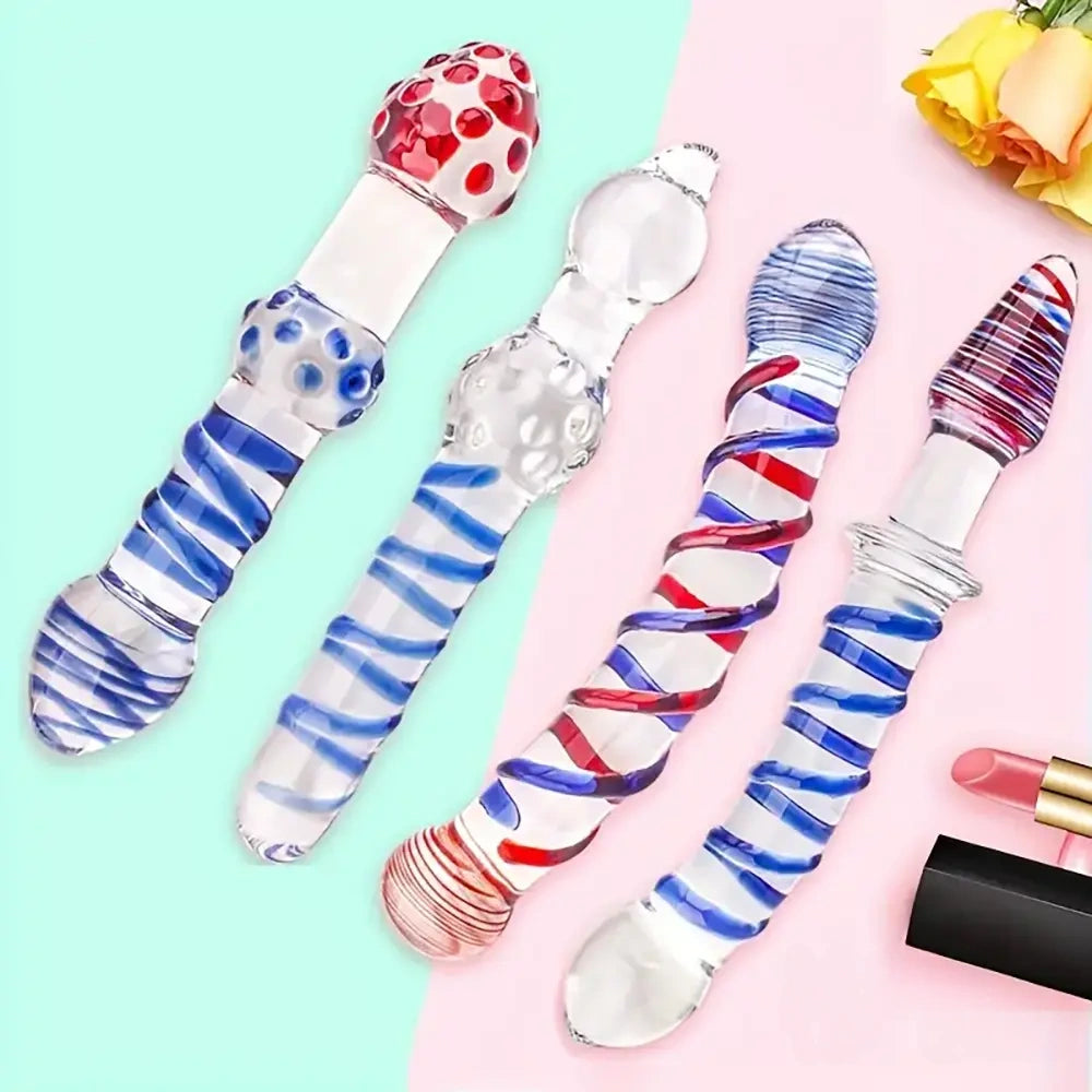 Multiple Options Glass Crystal Dildo For Women Men Couple G-spot Vagina