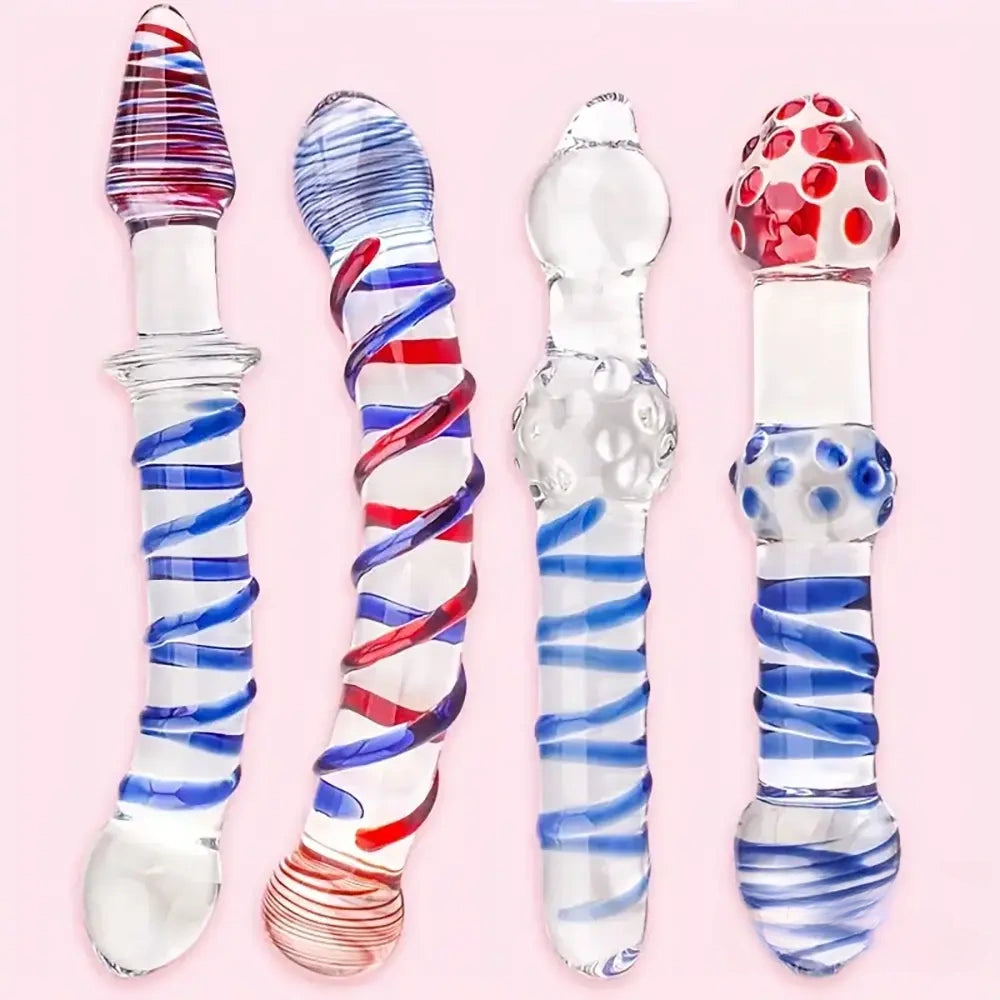 Multiple Options Glass Crystal Dildo For Women Men Couple G-spot Vagina