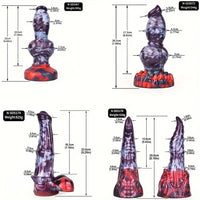 Multiple Silicone Monster Horse Big Animal Knot Dog Octopus Thick Dildo