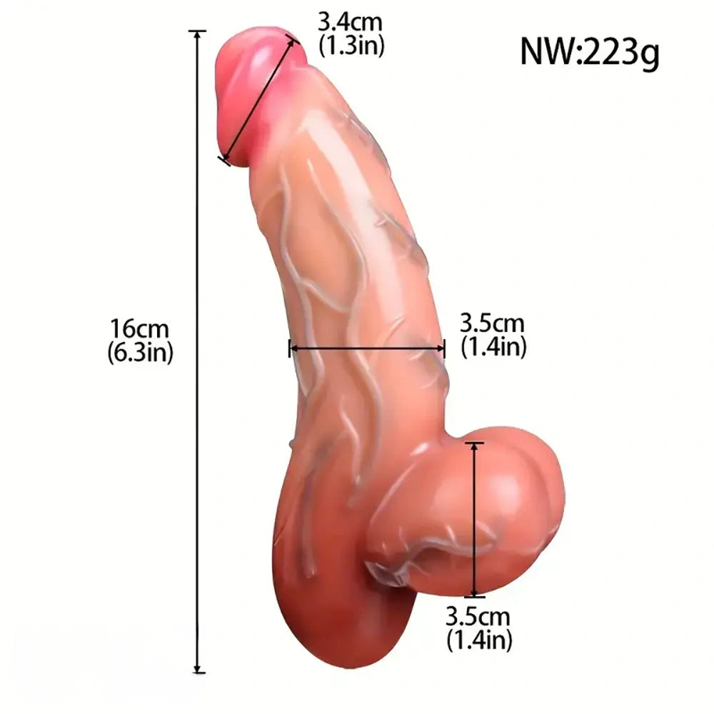 Multiple Sizes Realistic Soft Silicone Real Feeling Dildo For Anal Sex Love